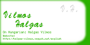 vilmos halgas business card